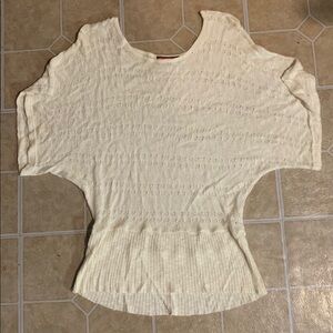 Say What? Cream Textured Knit Top